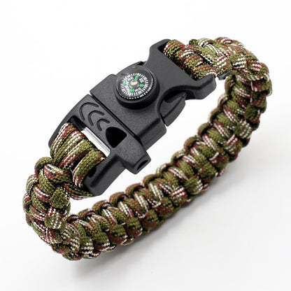 RLXMARTD 8 Pack Emergency Survival Bracelet with Whistle and Compass,Survival Kit,Wildness Emergency Survival Kit for Camping,Outdoor Travel, Hiking