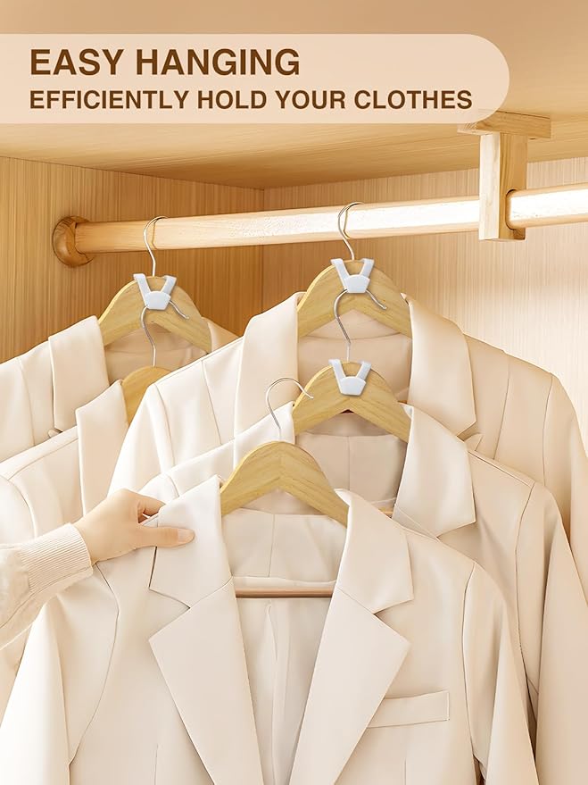 Smartor Clothes Hanger Connector Hooks 120 Pack, Closet Storage and
