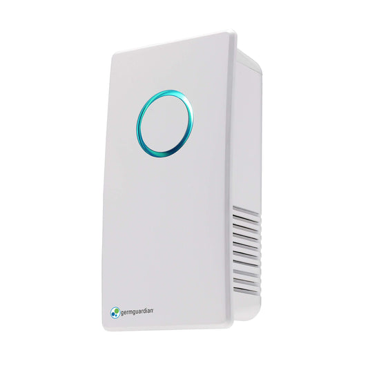 Germ Guardian GG1100W 7” Pluggable Small Air Purifier, Small Room Wall Air Sanitizer, Freshens Air, UV-C Light Kills Germs, Reduces Odors from Pets, Cooking, Mold, GermGuardian, 1-Yr Wty (White)