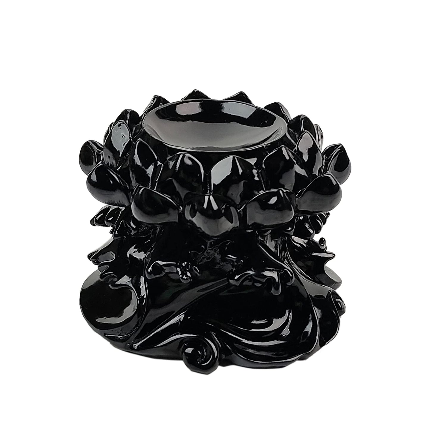 OmyLens Large Lotus Crystal Ball Stand Sphere Display, Natural Healing Feng Shui Glass Orb Holder Base Statue Decoration, for 80mm-150mm Sphere