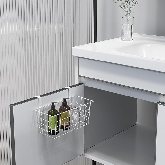MaraFansie Basket with Hook, Grid Storage Basket, Over the Cabinet Door