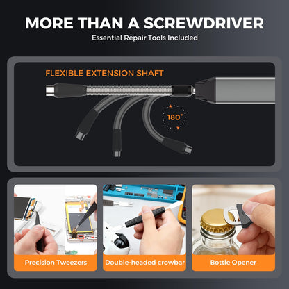 UF-TOOLS Mini Electric Screwdriver, 83 in 1 Cordless Rechargeable Small Power Screwdriver Set with 72 Bits, Led Light and Magnetic Mat, Professional Repair Tool for Phone Watch Camera Laptop PC