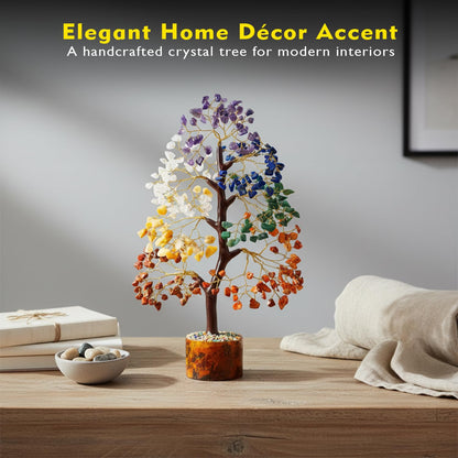 ZAICUS 7 Chakra Crystal Tree of Life Money Tree for Home Decor, Gemstone Birthday Gifts for Women, Friends, Mom, Sister, Wife, Gift for Her, Living Room Bedroom Shelf Decor, Housewarming Unique Gift