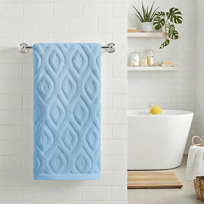 Artoid Mode 1 Pc Light Blue 3D Diamond Grid Jacquard Hand Towels