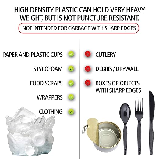 Aluf Plastics 45 Gallon Clear Trash Bags 40" x 48"