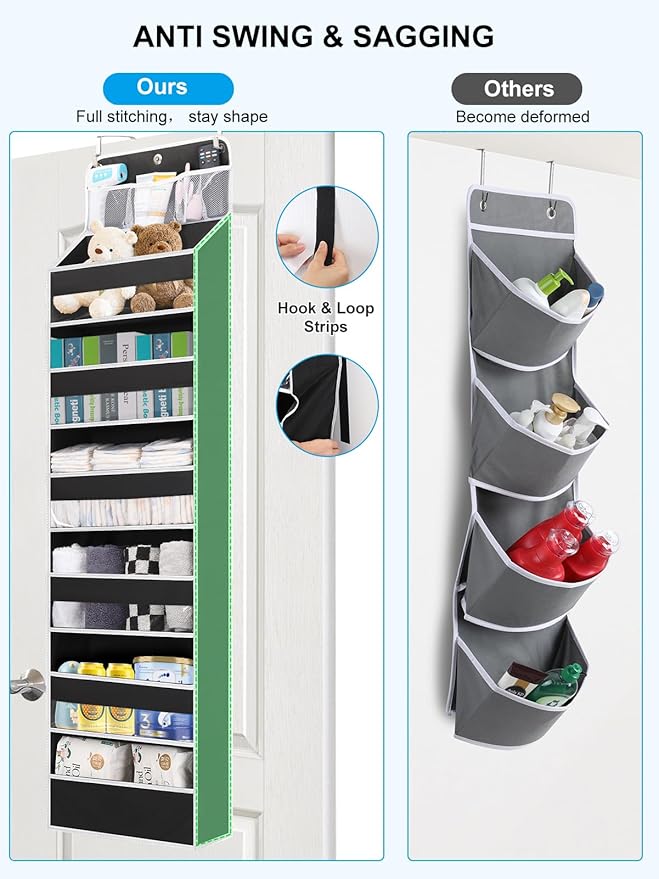 Over the Door Storage Hanging, 6 Tier Behind Door Organizer