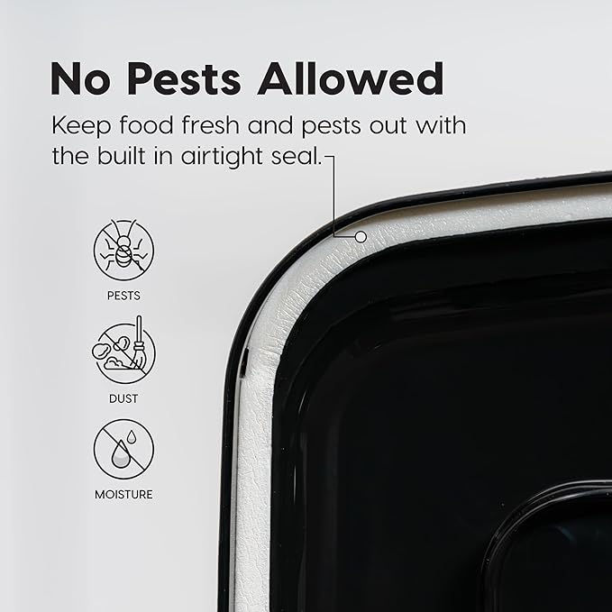 IRIS USA Airtight Dog Food Storage Container, WeatherPro, Removable Wheels