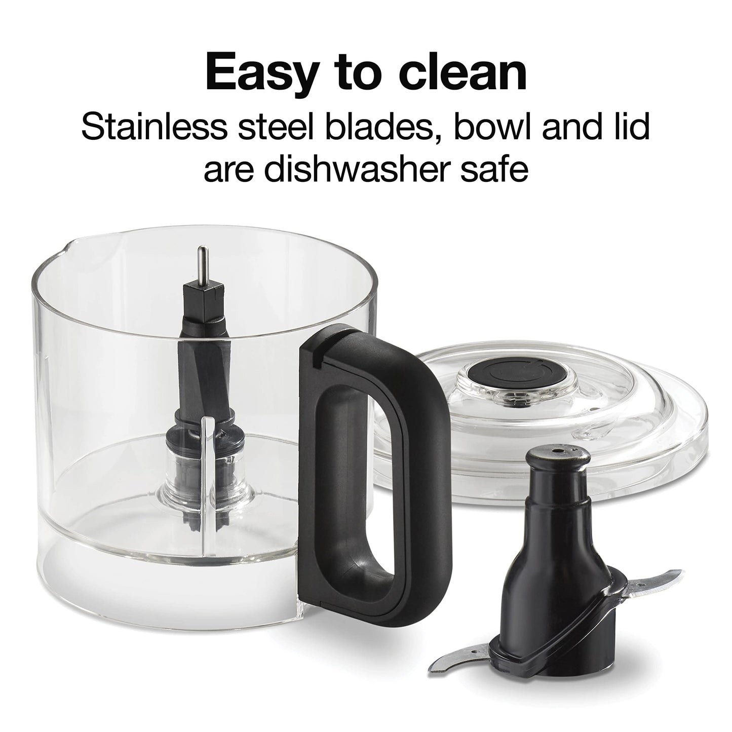 Proctor Silex Durable Electric Vegetable Chopper & Mini Food Processor for Chopping, Puree & Emulsify, 1.5 Cup, White