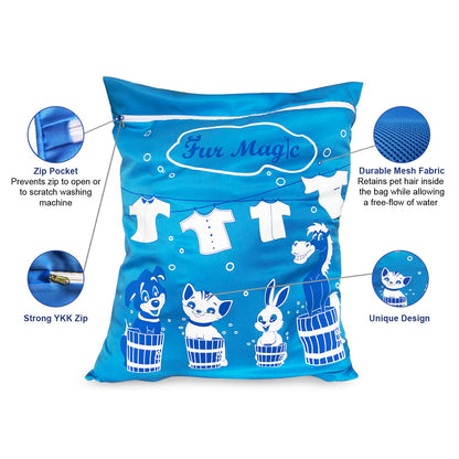 Fur Magic Pet Laundry Bag Keeps Your Washing Machine Free From Pet Hair Large Size Ideal For Dog Cat Horse Rabbit, Limited Edition