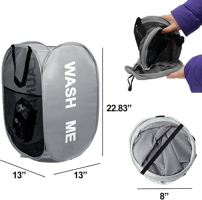 Mesh Laundry Hamper Pop Up Laundry Hamper Collapsible Laundry Basket