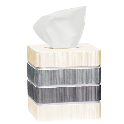 Resin Tissue Box Cover for Modern Home Decor - Minimalist Square Tissue Box Holder for Guest Room, Bedroom, Bathroom, Tabletop & Office - Durable and Aesthetic Tissue Holder, Modern