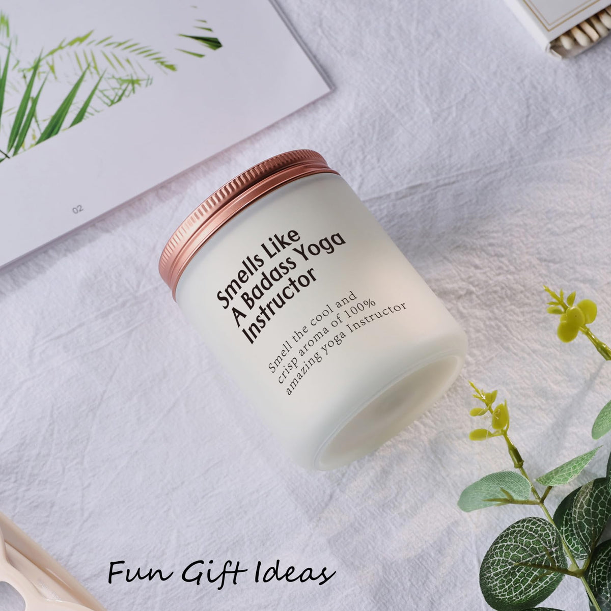 Funny Yoga Instructor Gift Badass Yoga Teacher Lover Gifts for Women Candle Unique for Wellness Coach Lavender Scented