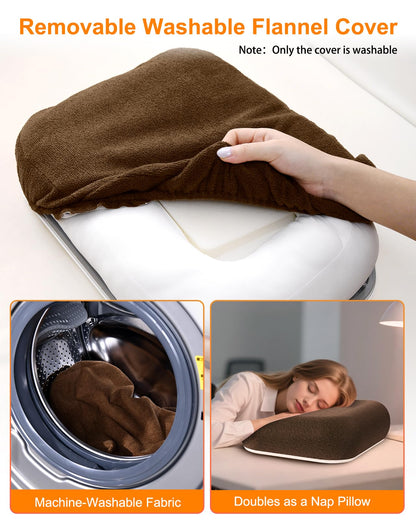 Nauttxon Lap Desk with Storage Cushion Washable - with Magnetic Mouse Pad, Scented Cotton Pads - Multi-Functional Lap Desk for Home Office Couch Bed -Fits Up to 15 Inch Laptop