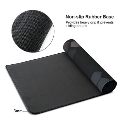 Hexagon Honeycomb Large Mouse Pad,Gaming Keyboard Desk Pad,Extended Mouse Mat Non-Slip Rubber Base with Stitched Edges for Office Game Home XXL 35.4"x15.7"