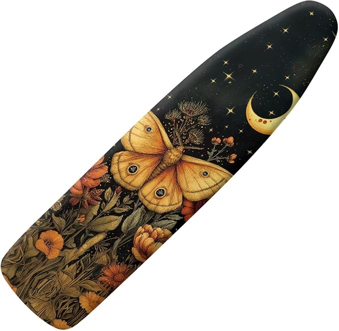 Butterfly Starry Sky Steam Ironing Board Cover, Retro Butterfly Flower Cluster