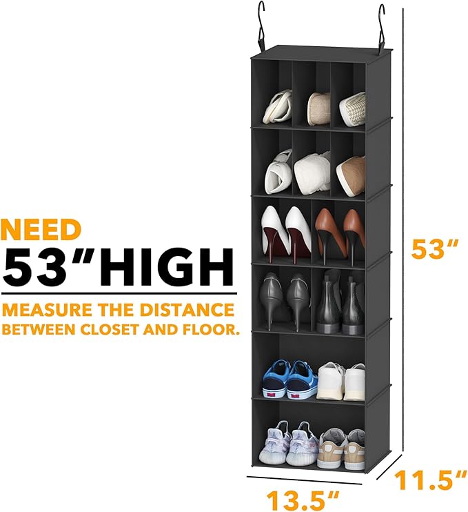 SpaceAid 2 Pack Hanging Closet Organizer and Storage