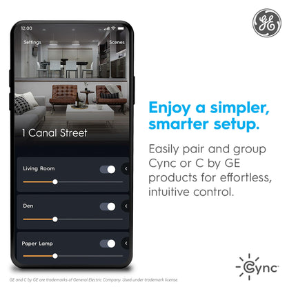 GE Cync Dynamic Effects A19 LED Smart Light Bulbs, Bluetooth and WiFi Color Changing Lights with Music Sync, Compatible with Alexa and Google Home (2 Pack)