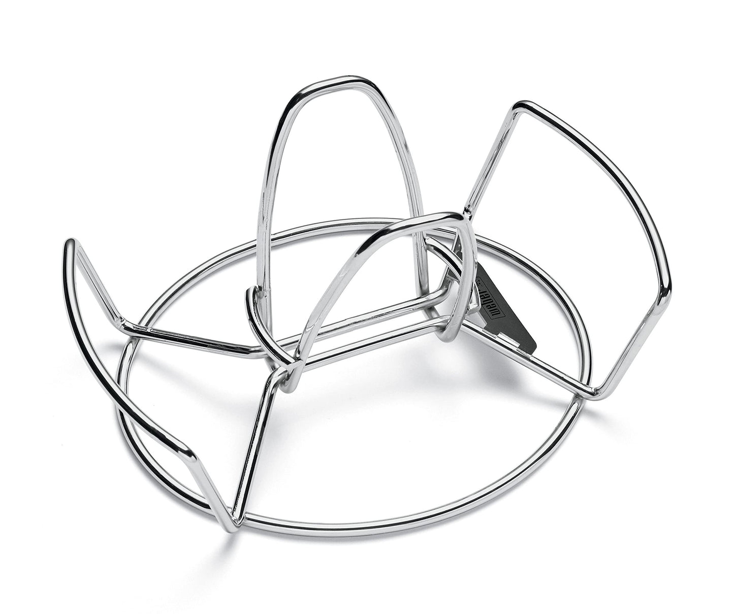 Weber Poultry Roaster Made of Stainless Steel, with Practical Handles, Holder for Can/Container for Liquids for Crispy, evenly Cooked & Juicy Chicken, Dishwasher Safe - Silver (6482)