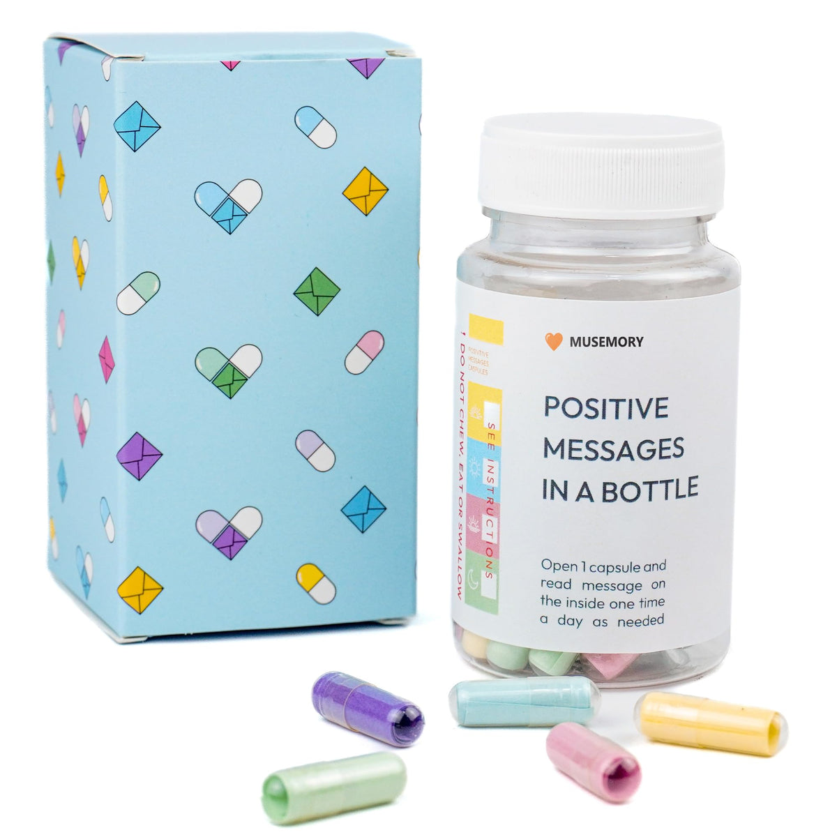50 Positive Messages in Bottle,Anxiety Relief Items, Stress Relief, Self Care Kit for Mediation,Positive Affirmation Gifts for Women, Self Care Kit for Mediation, Unique Health and Wellness Gifts
