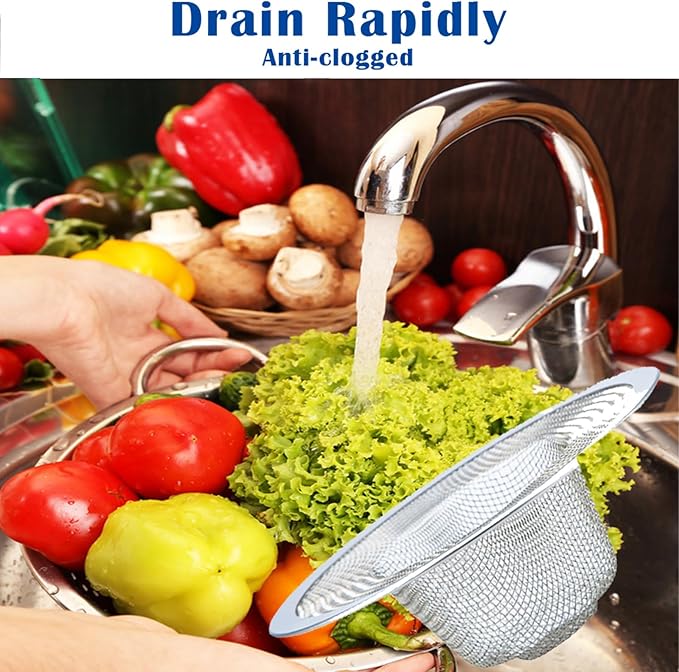 50 pcs Heavy Duty Stainless Steel Slop Basket Filter Trap, 2.75" Top / 1" Mesh