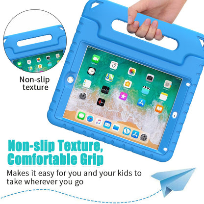 Surom Kids Case with Screen Protector for iPad 9.7 Inch 2018/2017, Shockproof Convertible Handle Stand Case for iPad 9.7 2017/2018 (iPad 5th and 6th Generation),iPad Air 2, Blue