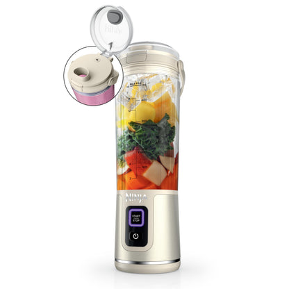 Ninja BC151BK Blast Portable Blender, Cordless, 18oz. Vessel, Personal Blender-for Shakes & Smoothies, BPA Free, Leakproof-Lid & Sip Spout, USB-C Rechargeable, Dishwasher Safe Parts, Black