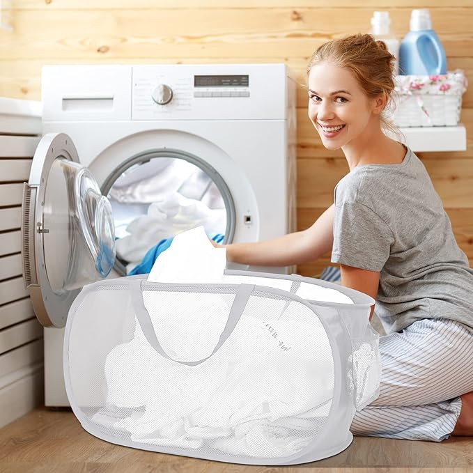 4 Pack Collapsible Laundry Baskets, Foldable Laundry Basket