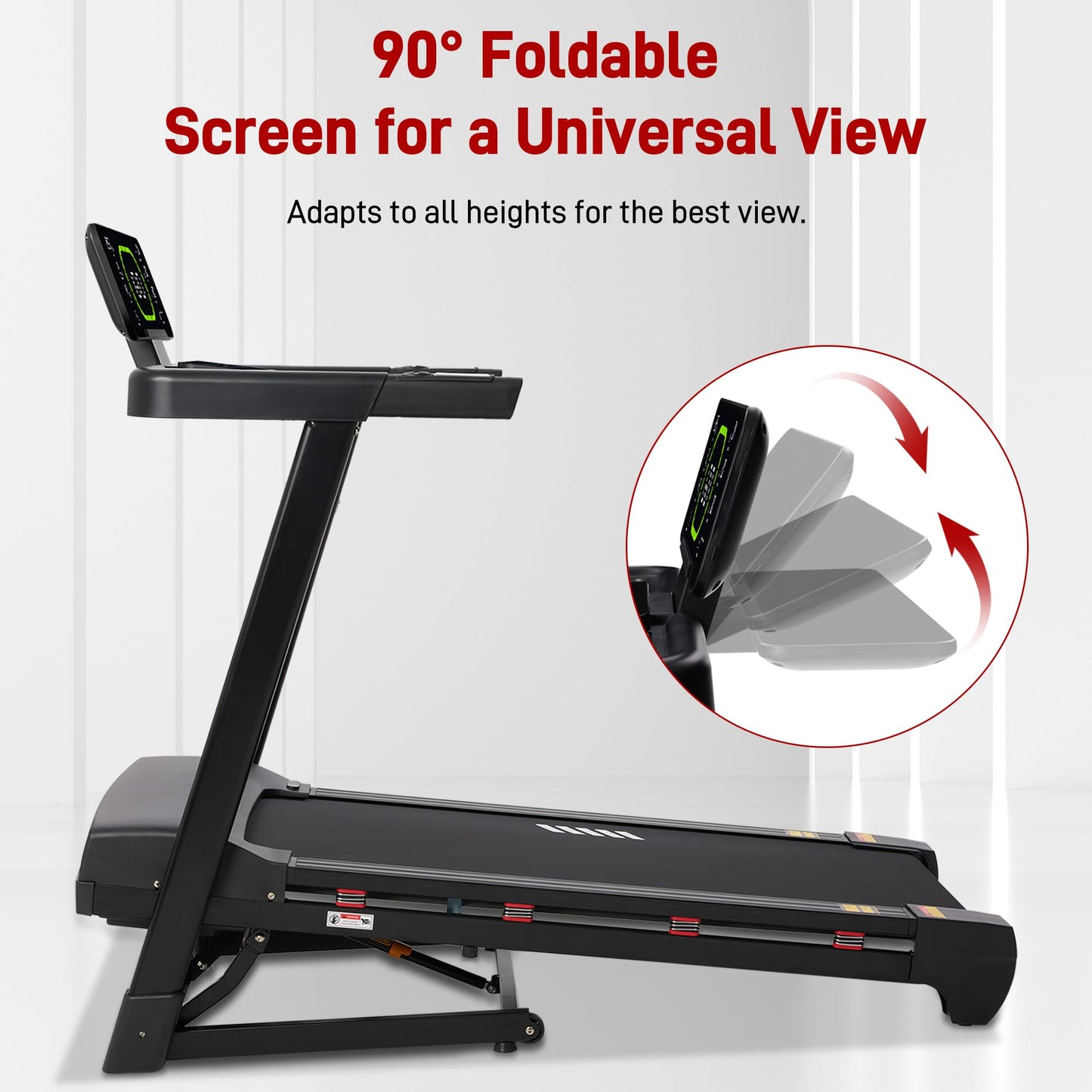 Heavy Duty Treadmill for Home, 20"x 50" Running Area, 12 MPH, Auto Incline