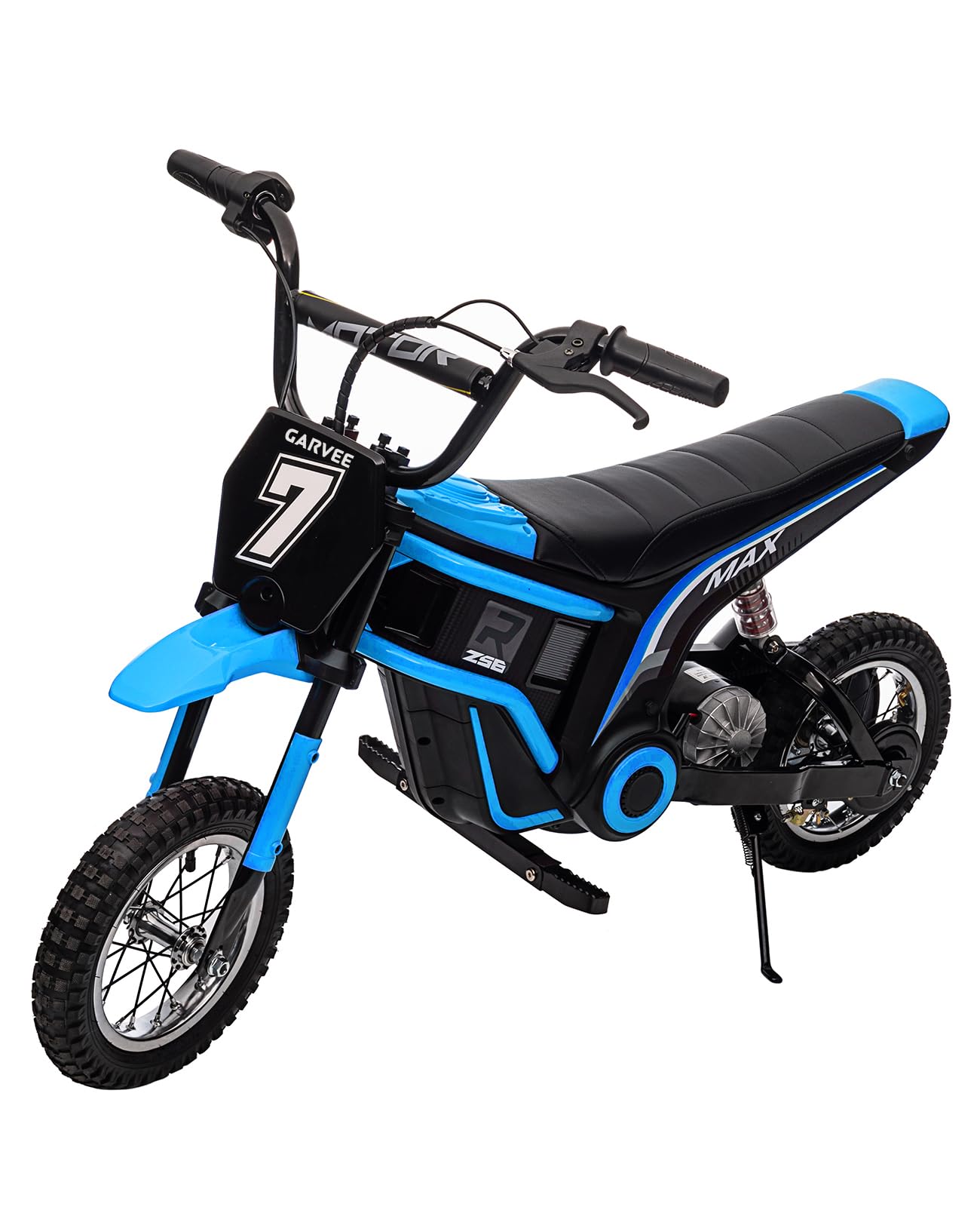 Garvee 24V Electric Dirt Bike for Kids 13+ Years Old, 350W Motor, 14.29 MPH, Dual Suspension, 2-Speed Modes, Max 135 LBS - Realistic Motorcycle Style with LED Lights & Music