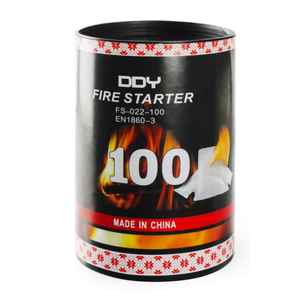 100 Pack Quick Fire Starters，Wax Cups Waterproof, Non Toxic Firelighter Natural Safe Cubes Burns up to 8 Min at Over 750° - 100%, Perfect for Fat Wood Stove Campfire, Start Charcoal Kit (Style1)