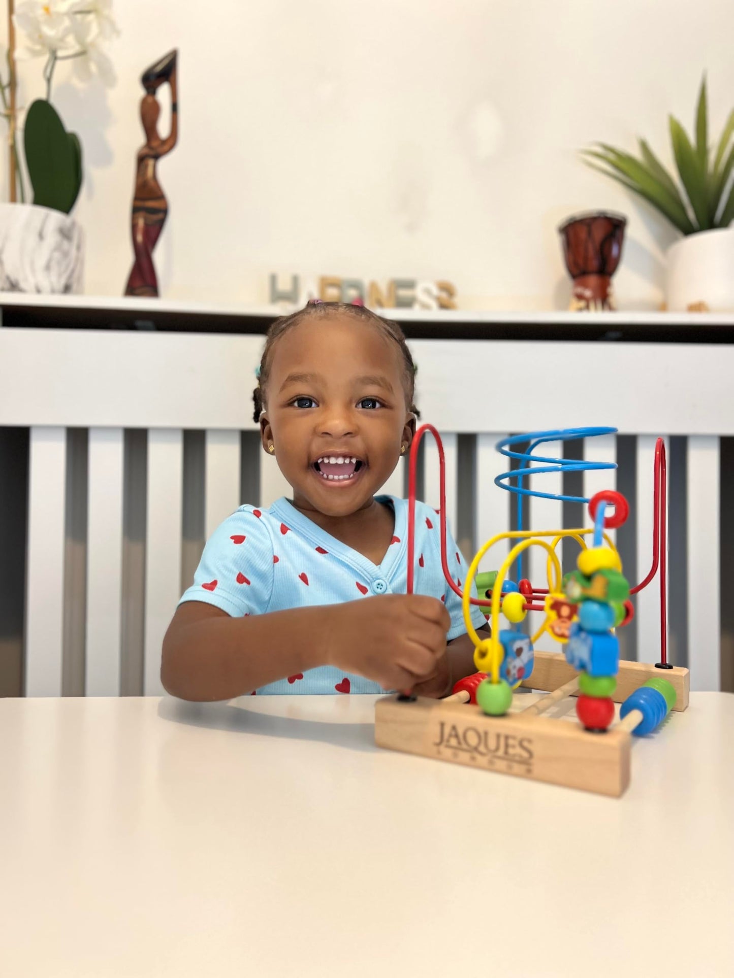 Jaques of London Activity Cube | Premium Wooden Activity Cube for Toddlers with Bead Maze and Abacus | Fun and Educational Bead Maze Toy | Wooden Activity Table for Early Learning | Since 1795