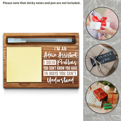 Admin Assistant Gifts, Admin Assistant Sticky Note Holder, Admin Assistant Office Decor, Admin Assistant Desk Organization, Admin Assistant Desk Self-Stick Note Pad Holders WPP38