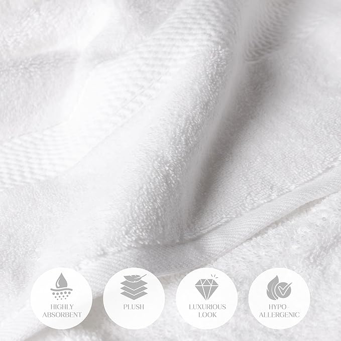 Superior Solid Egyptian Cotton Bath Towel Set