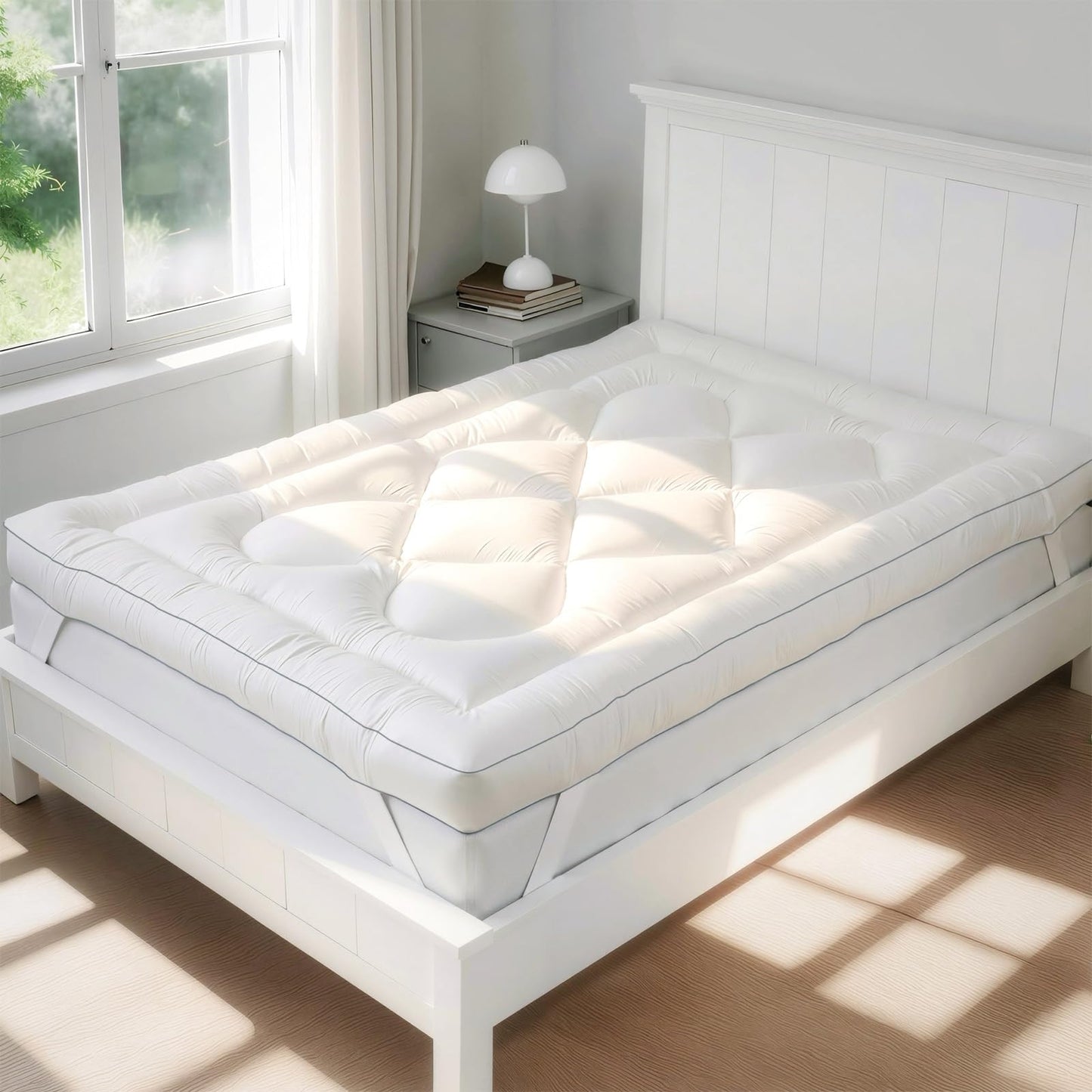 NightHug 5 Inch Memory Foam Mattress Topper Twin XL, 2000GSM Shredded Memory Foam Pillow Top, Back Pain Relief & Plush Support, Extra Thick & Breathable, College Dorm Must-Have