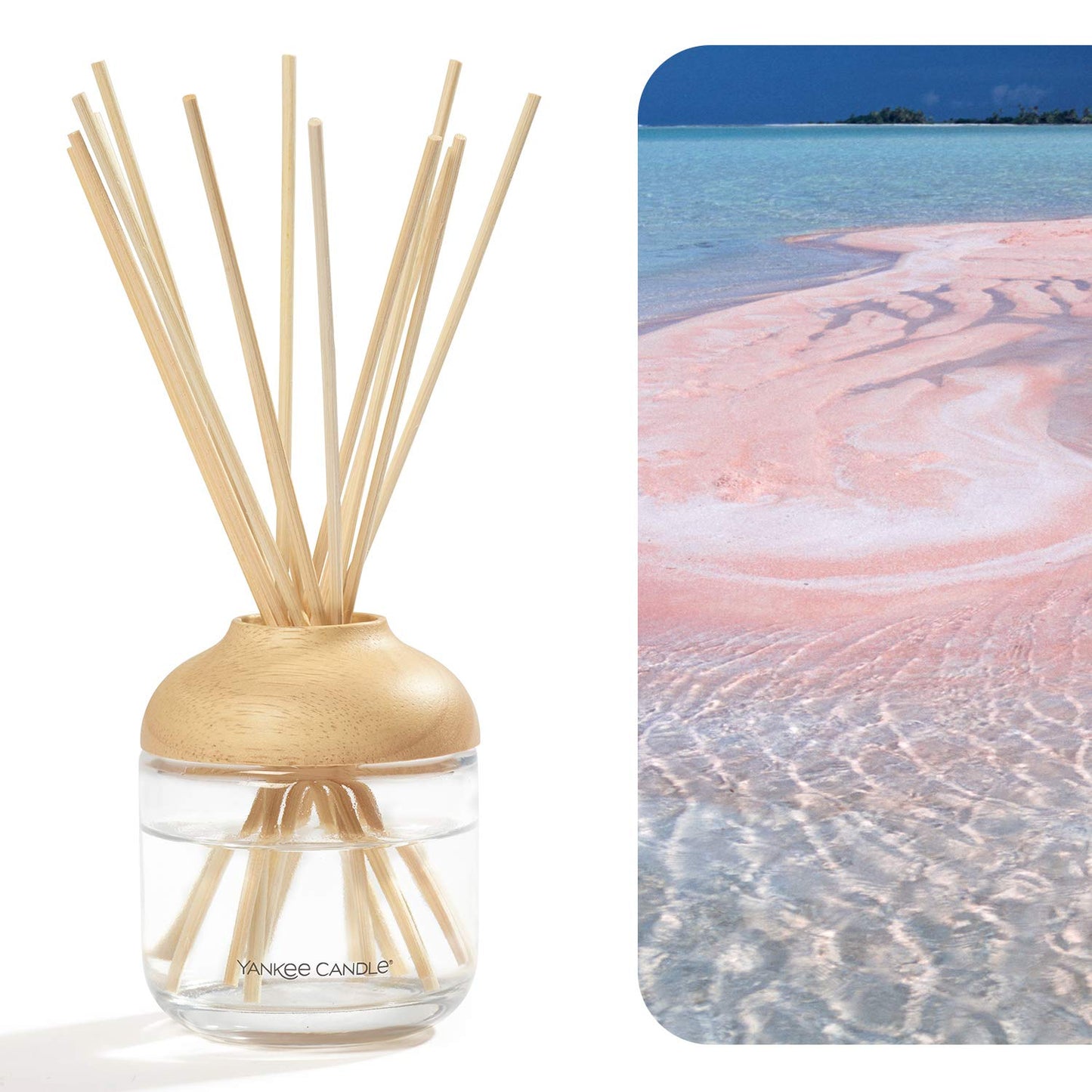 Yankee Candle Reed Diffuser, Pink Sands, 120 ml, Up to 10 Weeks of Fragrance
