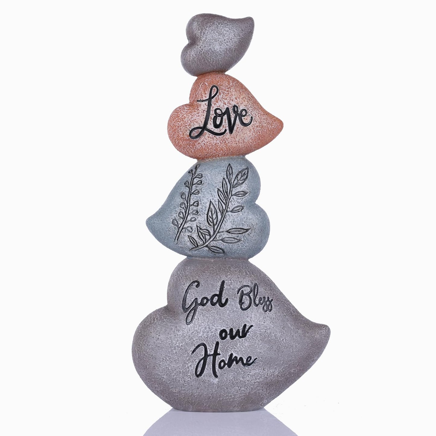Heart Shaped Stacked Stone Sculpture, Abstract Home Decor Sculpture, Modern Creative Decor for Offices, Bookshelves, Coffee Tables, Entryways, Shelves, Partitions, or Dining Table Centerpieces. (A)