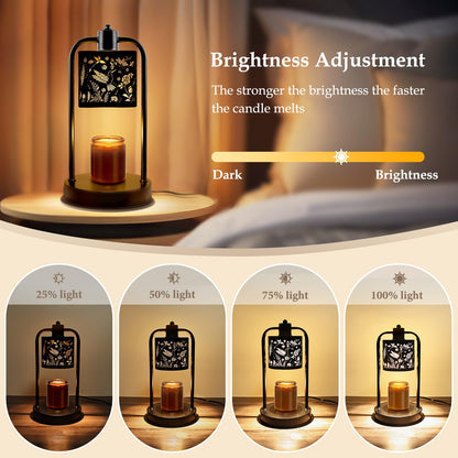 FullyCare Candle Warmer Lamp Electric with Timer: Wax Melts for Warmer Yankee Candles Large - Dimmable Candle Warmer for Birthday Christmas Gift Bedroom Home Decor
