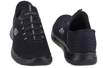 Skechers Men's Summits HIGH Range Slip-On, Black Mesh Trim Black, 10 UK
