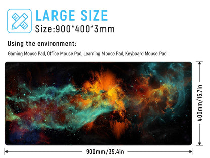 JIALONG Gaming Mouse Pad Desk Mouse Mat Large Size 35.4 x15.7inches Comfortable XXL Mousepad for Work Gaming Office Home