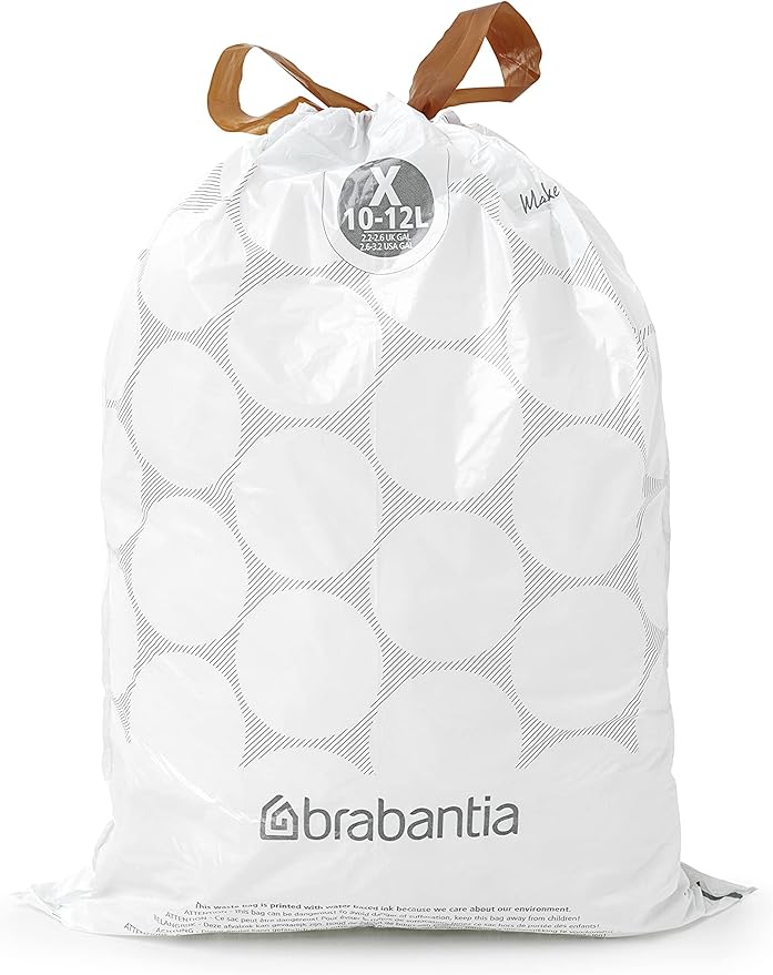 Brabantia PerfectFit Trash Bags Thick Plastic Trash Can Liners