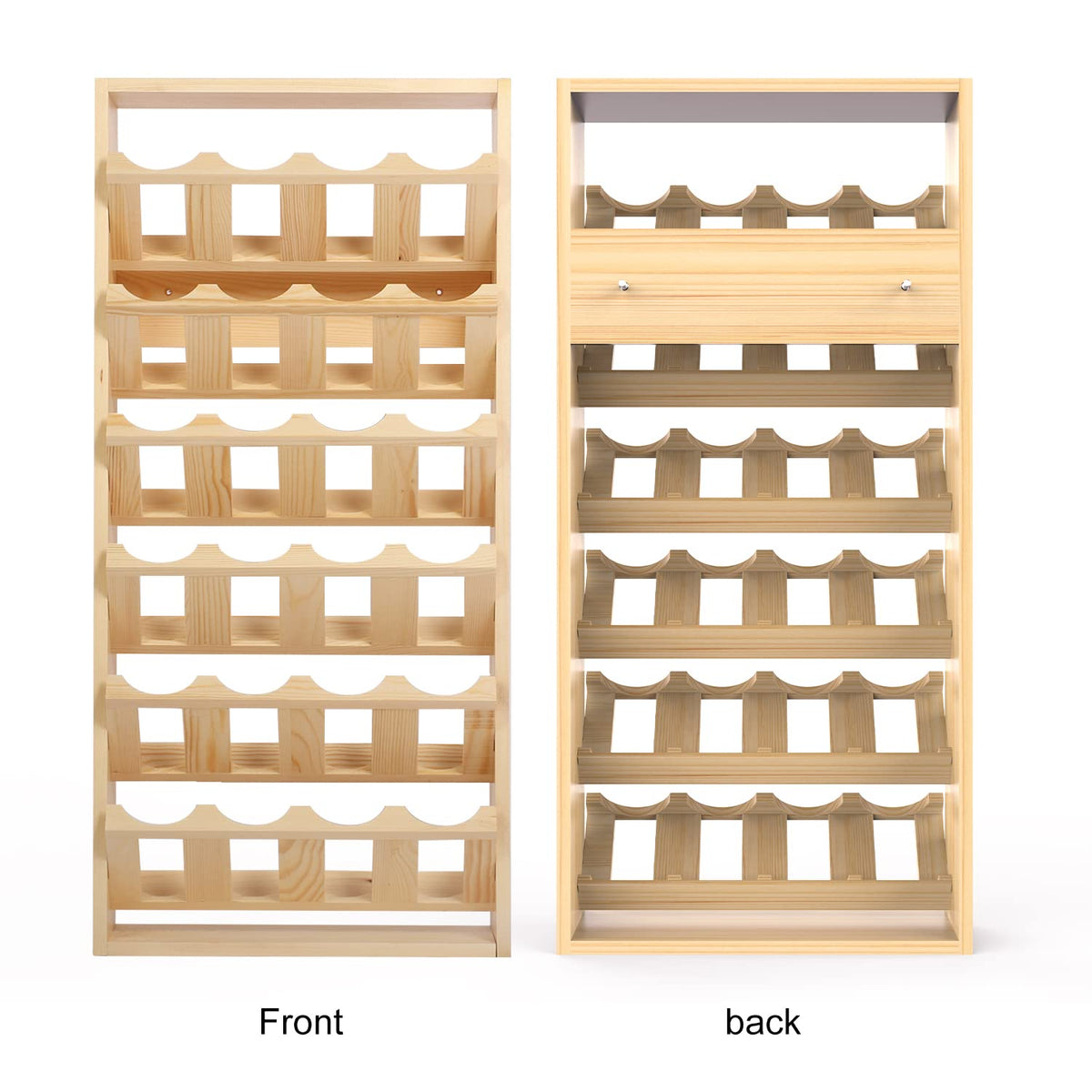 Yeshine 24-Can Spray Paint Storage Rack, Wooden Organization Rack for Paint and Lube, Craft Workroom Bottle Organizer, Wall Mount Aerosol Holder