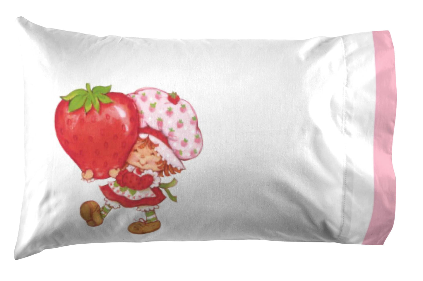 Jay Franco Strawberry Shortcake Juego de sábanas tamaño individual, ropa de cama de 3 piezas para niños, de microfibra súper suave, incluye funda de almohada reversible