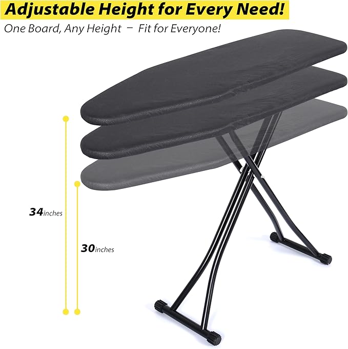 Ironing Board-Foldable Adjustable Height Iron Board