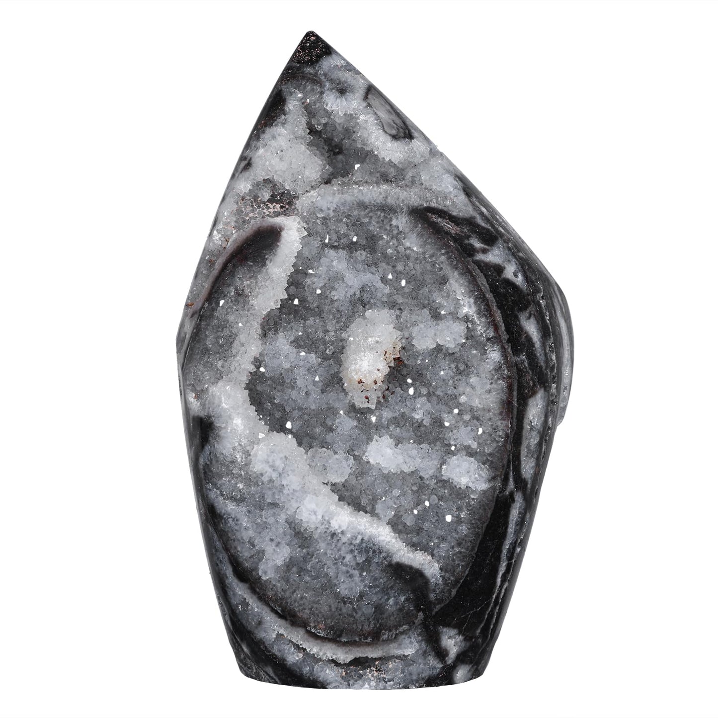 mookaitedecor Natural Sphalerite Geode Tower Crystal Cluster, Self-Standing Stone Point Rock Mineral Specimen for Collection Home Decor, 0.44-0.66 LB