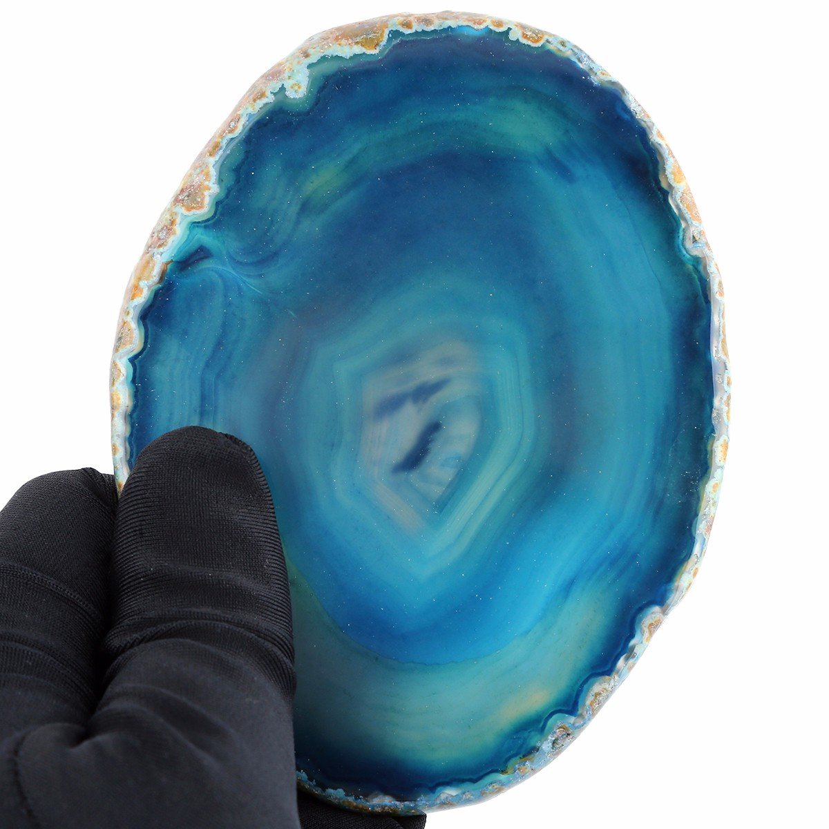 rockcloud 1 PC Agate Slices Geode Stones,Place Card,Irregular Home Decoration Healing Crystals Collection 3-4.3"