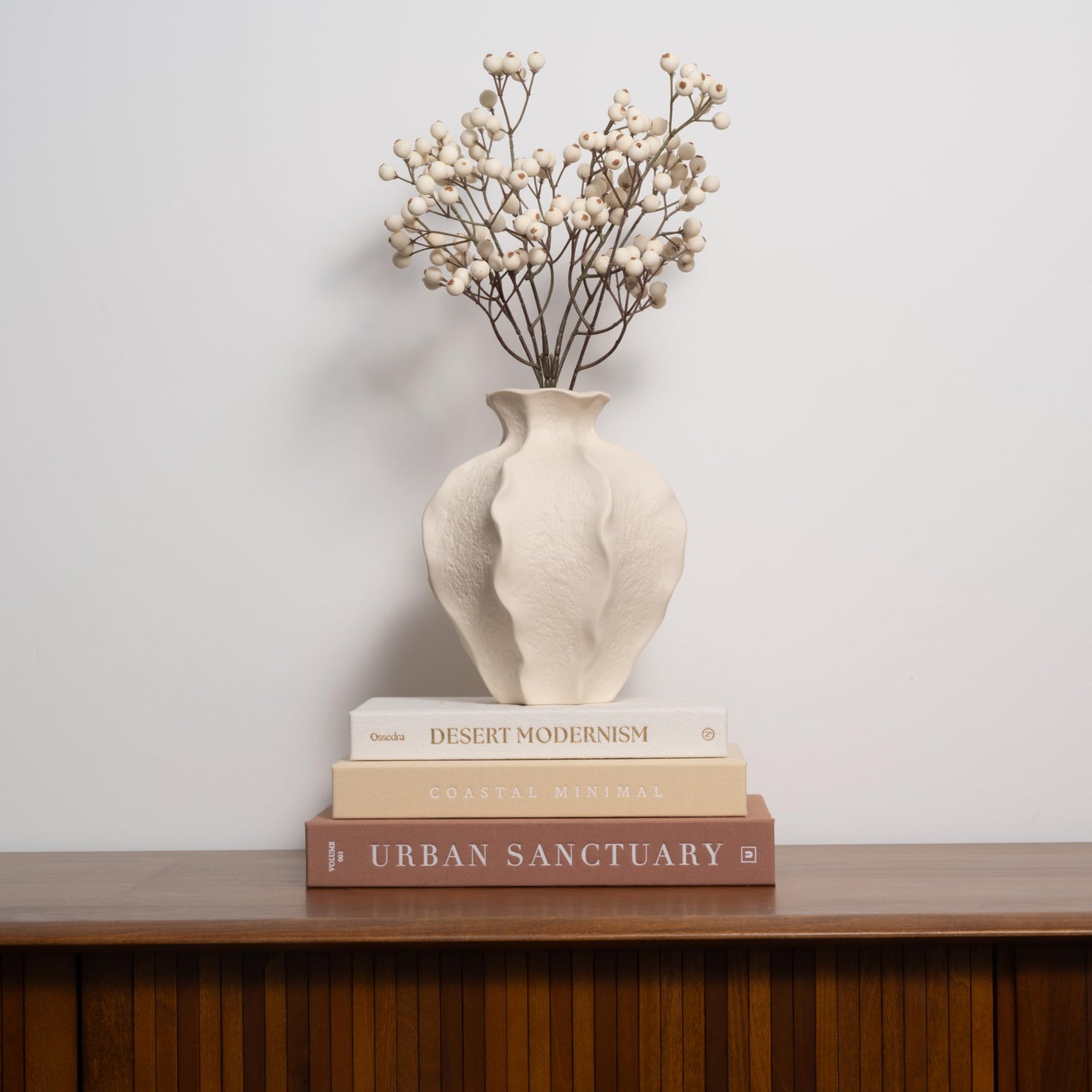 Ossedra Decorative Books for Home Decor - Set of 3 Real Linen Hardcover Books with Blank Pages - Modern Farmhouse Coffee Table Decor, Shelf & Entryway Styling Accent (Neutral Tones)