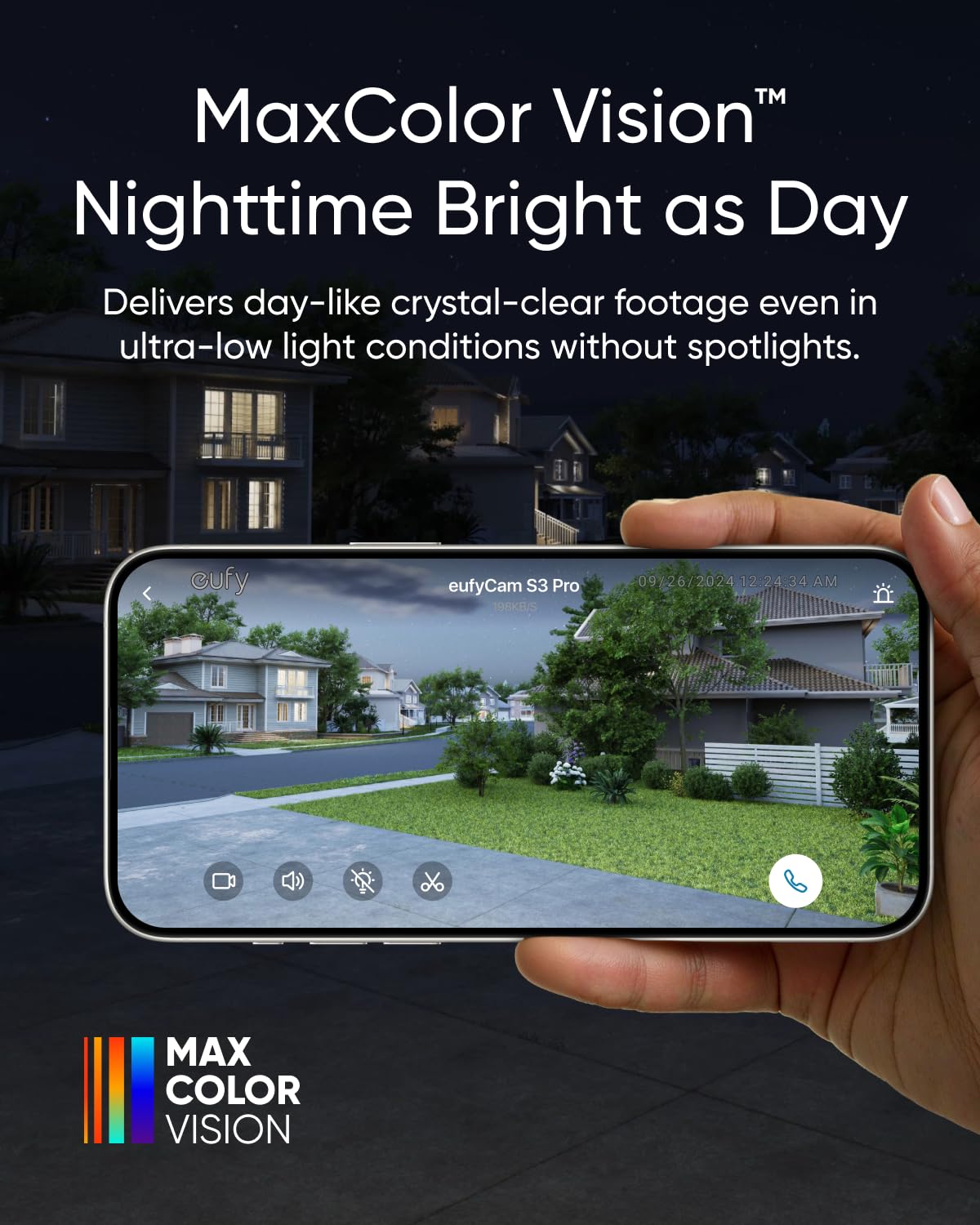 eufy Security eufyCam S3 Pro 3-Cam Kit, Solar Camera Outdoor Wireless, MaxColor Night Vision, 4K Security Camera with Solar Panel, Face Recognition, No Monthly Fee, Built-in Local Storage (Up to 16TB)