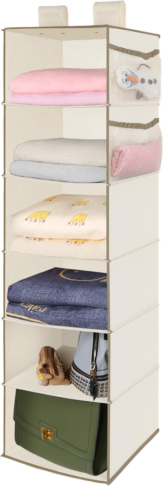 MAX Houser 6 Tier Shelf Hanging Closet Organizer, Closet Hanging Shelf