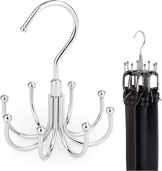 ZEDODIER Belt Hanger, 2 Pack Rotatable Belt Rack Closet Accessories Organizer