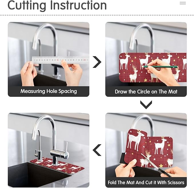 Kitchen Sink Splash Guard 2 PCS 14.7 Inch Sink Faucet Mat Splash Guard